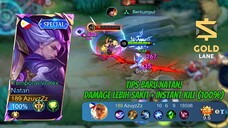 TUTORIAL NATAN GOLD LANE! TIPS BARU INSTANT KILL 100%! Build Tersakit Auto Win Solo Rank!