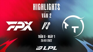 FPX vs TT | Highlights - Game 2 | Tuần 8 Ngày 1 | LPL Mùa Hè 2022