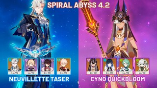 C0 Neuvillette Taser & C2 Cyno Quickbloom | Spiral Abyss 4.2 | Genshin Impact