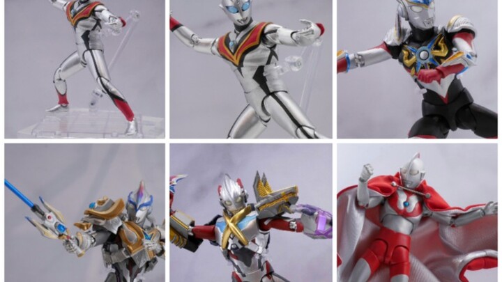 Bandai SHF True Bone Sculpture Evil Tiga SHF Ultraman Orb Triple Form SHF Ultraman X Beta Spark Armo