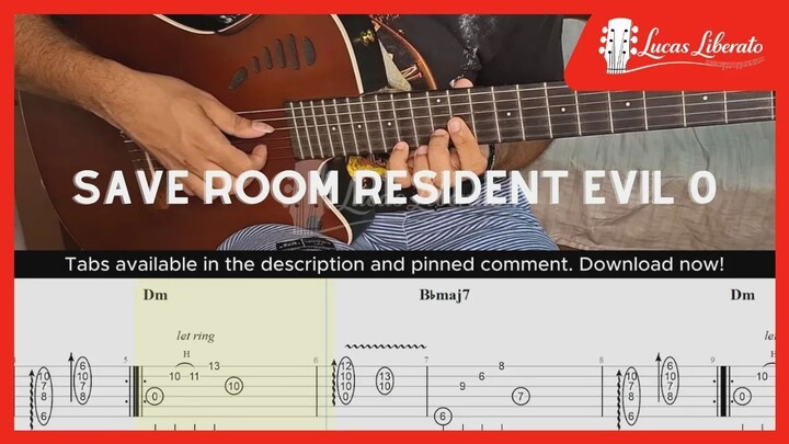 Resident Evil 0 - Rest "Safe Heaven" | Fingerstyle Guitar | Free Tabs + On Screen TAB