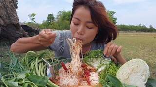ซดข้าวปุ้นนำยาป่าปลานิล ลมกะแฮงๆ 10/เมษายน/64