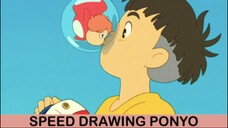 Speed Drawing Ponyo Ghibli