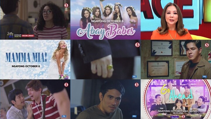 TV5 Commercial Break October 06, 2025 (Monday) (Todo Max Primetime Singko, Go Ahead Tagalog Dubbed