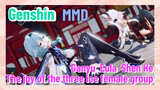 [Genshin  MMD Ganyu  Eula  Shen He]  The joy of the three ice female group