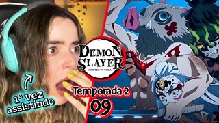 Inosuke foi perfurado mas meu coração que parou [React Demon Slayer S02E09] #fzzreage