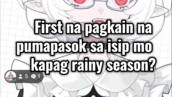 First food you think when it's raining is?