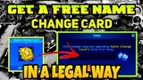 HOW TO GET A NAME CHANGE CARD FOR FREE IN A LEGAL WAY NO SCRIPT, AND NO CHEAT || MLBB
