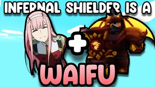 INFERNAL SHIELDER IS A WAIFU?! ( Roblox BedWars )