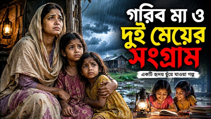 গরিব মা ও দুই মেয়ের সংগ্রাম 😢 | শেষ পর্যন্ত যা ঘটল, চোখে পানি চলে আসবে | Bengali Moral Story