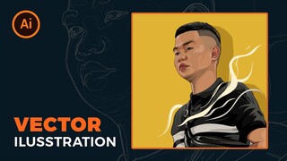 Tạo hình vẽ chân dung Illustrator - vector art | BonART