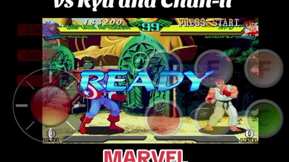 Marvel Superheroes vs Street Fighter : Captain America and Hulk vs Ryu and Chun-li
