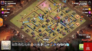 RỒNG LỬA + KỊ SỸ RỒNG KẸP NHÂN BẢN COMBO WAR CỰC HAY HALL 14 – COC - Trận 3 #game