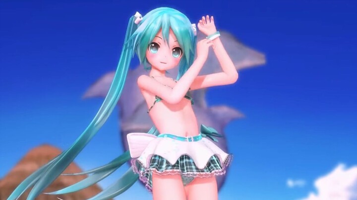 【Sanma MMD】Deep Blue Town Come to Deep Blue Town Chinese subtitles 【Hatsune Miku-Sanma Swimsuit】Rick