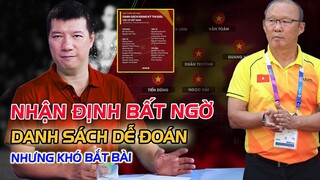 BLV QUANG HUY NHẬN ĐỊNH DANH SÁCH ĐTVN đấu UAE: Dễ Đoán nhưng có tới 3 PHƯƠNG ÁN