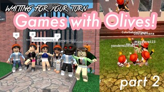 Playing Roblox Games with Olives! part 2