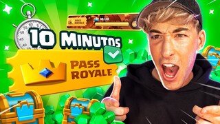 GEMEO EL PASS ROYALE EN MENOS DE 10 MINUTOS EN CLASH ROYALE