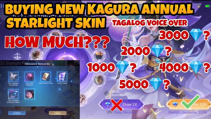 BUYING KAGURA ANNUAL STARLIGHT SKIN | HOW MUCH KAGURA ANNUAL STARLIGHT SKIN? | MLBB |