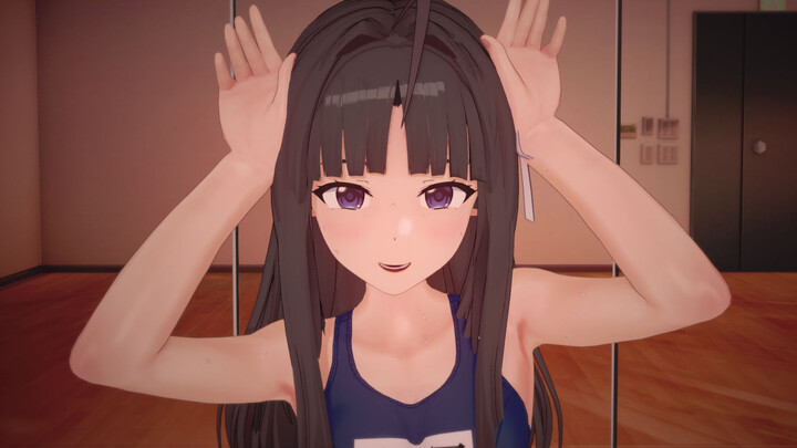 Nona An dan Ao yang duduk di atas bola kulit