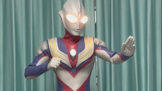 Ultraman Tiga leather suit display