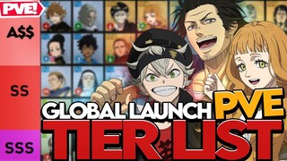 *THE BEST* Black Clover Mobile GLOBAL TIER LIST (PVE EDITION). BEST UNITS TO GET ON DAY 1 LAUNCH