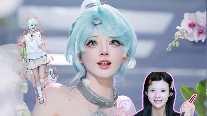 从素颜到光脚美少女！上街疯狂吃谷…