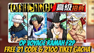 FREE 2100 Tiket GACHA! GAME ONE PIECE VOYAGE CHRONICLES Versi Ramah F2P - OP VOYAGE CHRONICLES