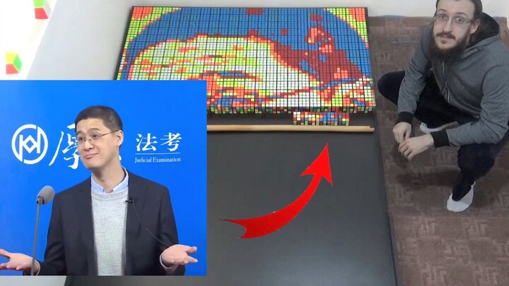 外国在逃”张三“？罗翔老师超大魔方拼图！【魔方先生MrPuzzle】