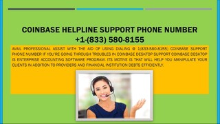 Coinbase Support ☛☎️™ 𝟭 𝟖𝟑𝟑+ 𝟓𝟖𝟎+ 𝟖𝟏𝟓𝟓♔♔ Phone Number