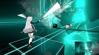 Texas Arknights bermain di Beat Saber