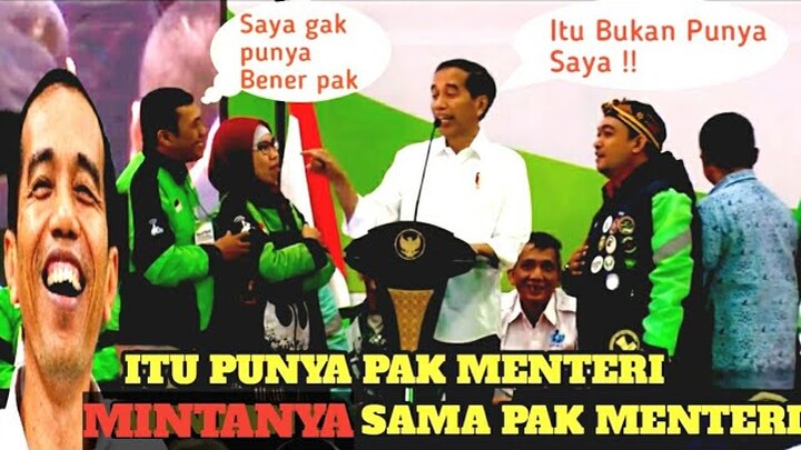Momen Lucu Presiden Jokowi-Ojek oline(ojol)Minta Helm