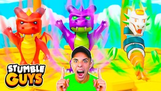 EVOLUCIONÉ las SKINS DE DRAGONES en STUMBLE GUYS! 😱