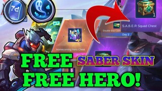 How To Get FREE Hero And FREE SABER SKIN in Mobile Legends