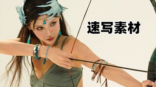 【速写素材】羽族女战士