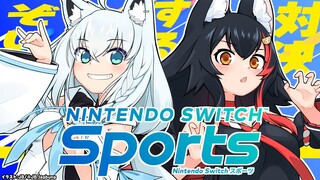 【#フブミオ】NintendoSwitchSport対決！？果たして戦えるのか…。 【ホロライブ/白上フブキ/大神ミオ】