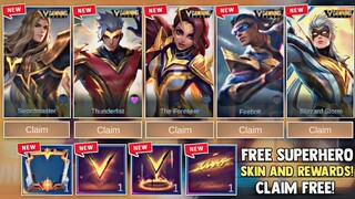 NEW! FREE?! GET ALL 5 SUPER HERO SKIN AND MORE REWARDS! DAWNING STAR EVENT! | MOBILE LEGENDS 2023