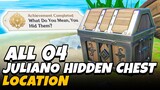 All 4 Juliano Hidden Chest Location "What do you mean you hid them" Hidden Achievement | Genshin 4.6