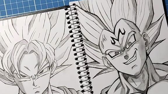 Vegeta tutorial drawing