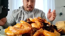 ASMR Shrimp, Fish Cakes & Potatoes - Eating Sounds & Visual Effects