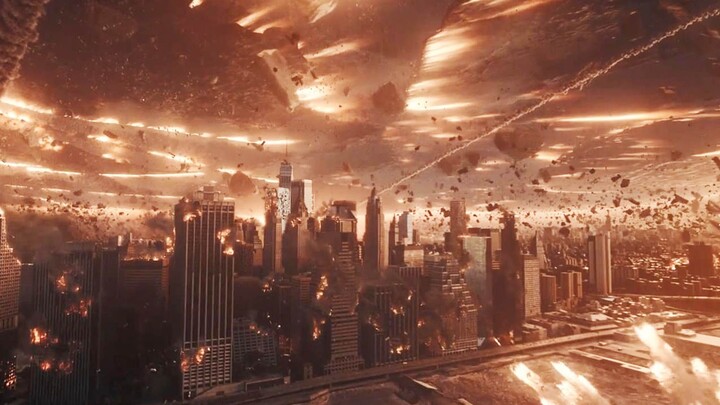 Costing $150 million, this disaster movie is a blockbuster! The moon hits the earth, and the sky col