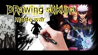 gambar sederhana yuji itadori sukuna mode perang //jujutsu kaisen