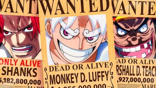 EDAN! BOUNTY BARU LUFFY CAPAI 4 MILYAR! INILAH BOUNTY TERBARU DARI SEMUA YONKOU! ONE PIECE TERBARU