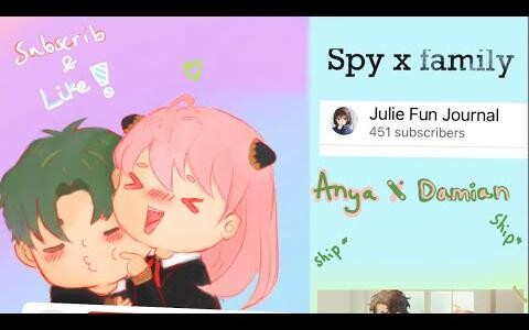 ภาพวาดเรือ Anya x Damian จูลี่สนุกเจอร์นัลdigitalart shorts