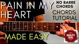 Pain in My Heart Chords (Guitar Tutorial) for Acoustic Cover