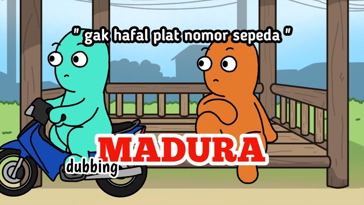gak hafal plat nomor sepeda - animasi dubbing Madura - EP animation