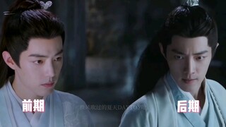 #肖战角色前后期对比 相同的动作神情，你能清晰的感受到人物身上时间流过的痕迹，会不由自主的想，他身上发生了怎样的故事