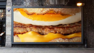 麦当劳早餐广告：没有logo，没有名称，无需解释，食物自己会说话