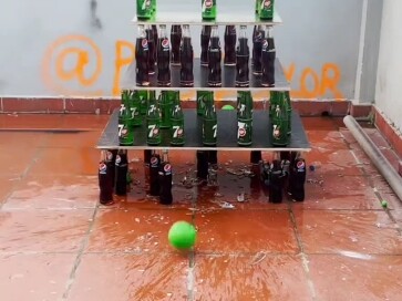 ช็อตระเบิดปลดแรงดัน: ลูกเหล็ก VS ขวดโค้ก