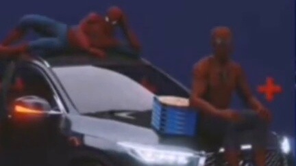 แมลงสามตัวถ่ายโฆษณารถยนต์ "Spider-Man 3: No Return" ร่วมกัน