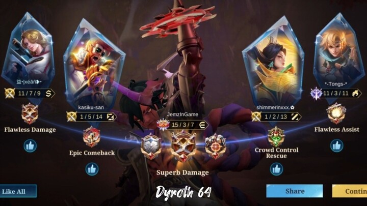 Ang galing din nang kakampi ko | JemzInGame Dyroth Plays (64) | Mobile Legends